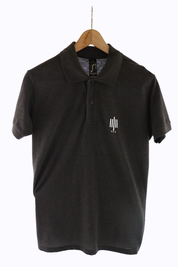 Unisex Polo μπλούζα με το σήμα της ΦΕΞ - Γκρι σκούρο - 1