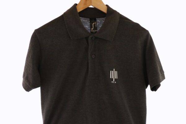 Unisex Polo μπλούζα με το σήμα της ΦΕΞ - Γκρι σκούρο - 3