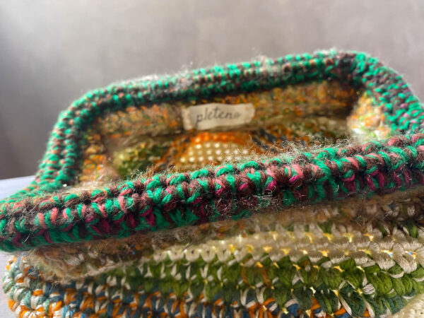 Τσαντάκι χειρός πλεκτό πολύχρωμο - 2