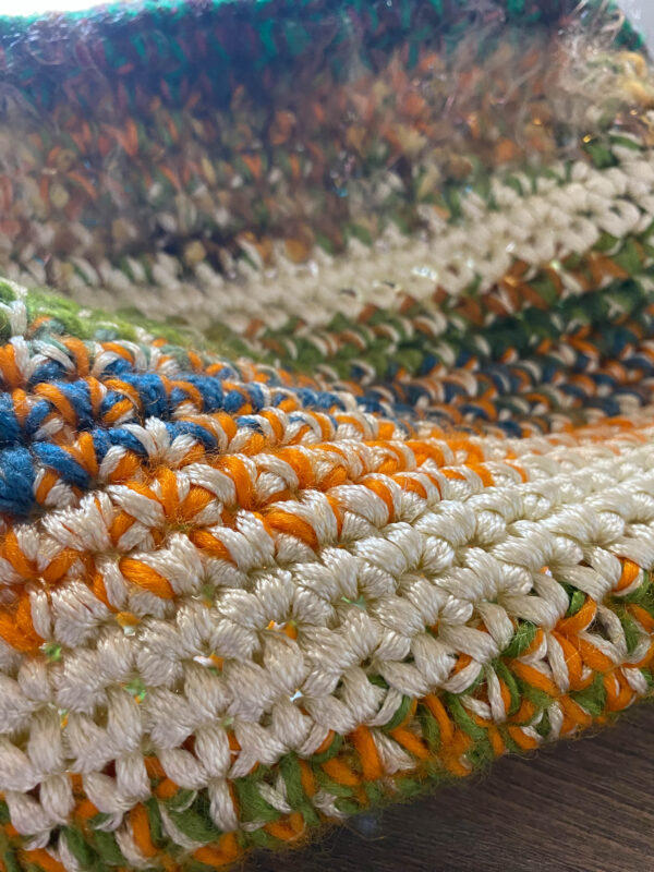 Τσαντάκι χειρός πλεκτό πολύχρωμο - 4