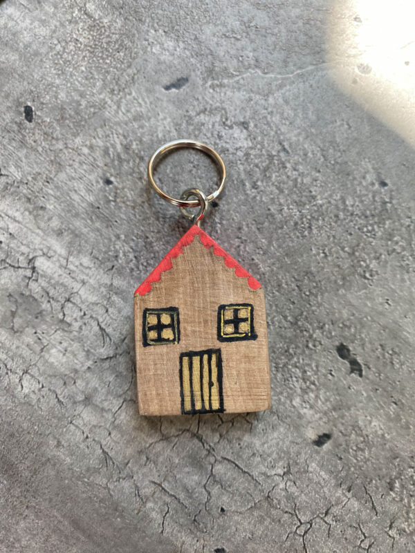 Μπρελόκ ξύλινο σπιτάκι - 1
