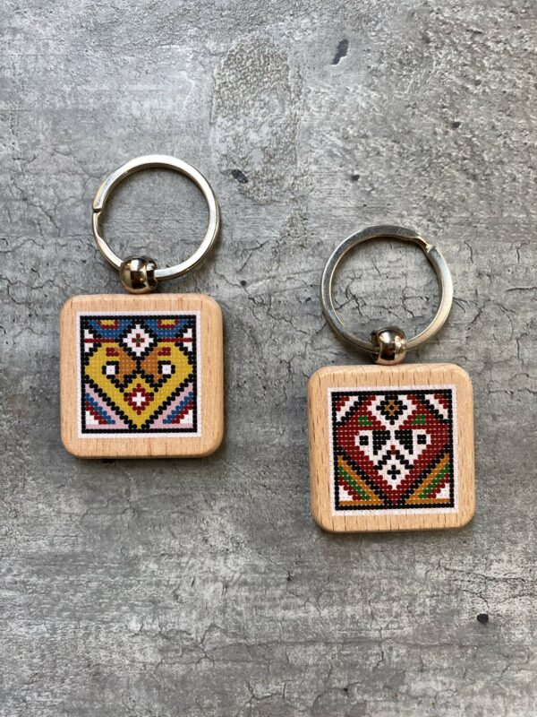 Μπρελόκ ξύλινο με σχέδιο από έκθεμα του μουσείου (καρδιά 1) - 3