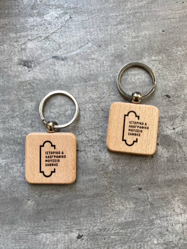 Μπρελόκ ξύλινο με σχέδιο από έκθεμα του μουσείου (καρδιά 1) - 2