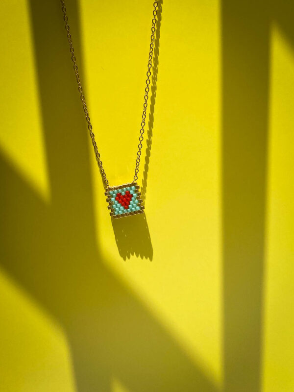 Κολιέ καρδιά γαλάζιο - 2