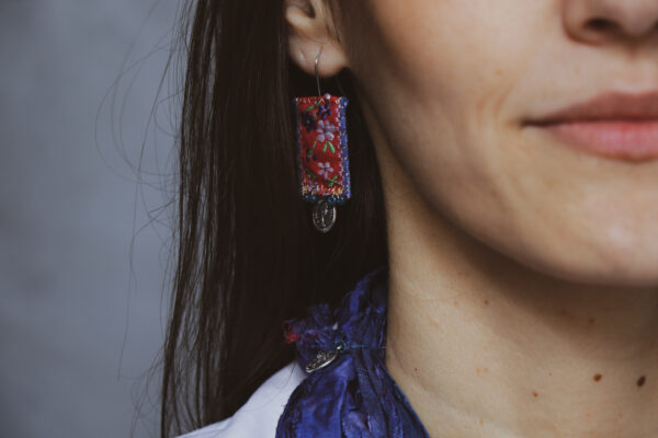 Χειροποίητα σκουλαρίκια εμπνευσμένα από φορεσιά του Έβρου - 4