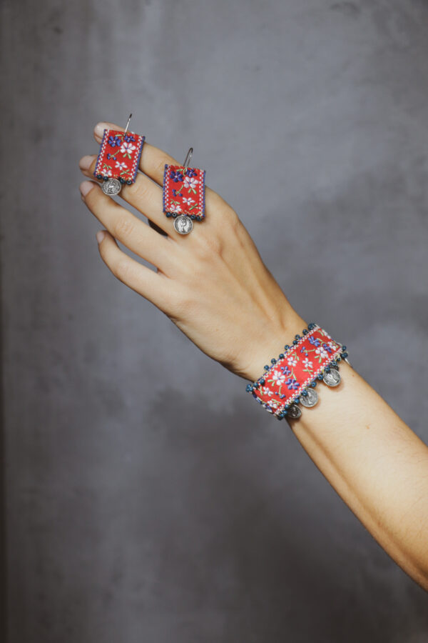 Χειροποίητα σκουλαρίκια εμπνευσμένα από φορεσιά του Έβρου - 3