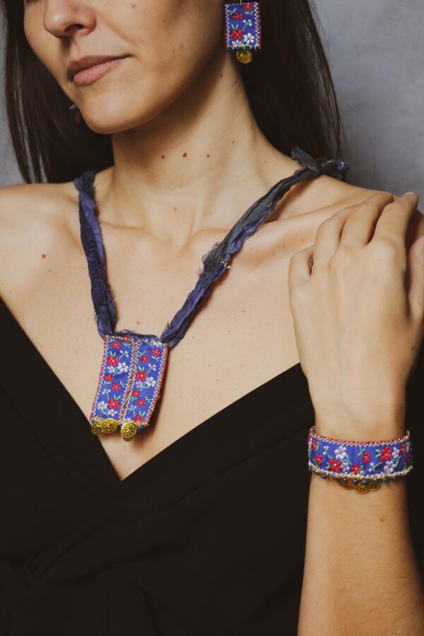 Χειροποίητο κολιέ εμπνευσμένο από φορεσιά του Έβρου - 4