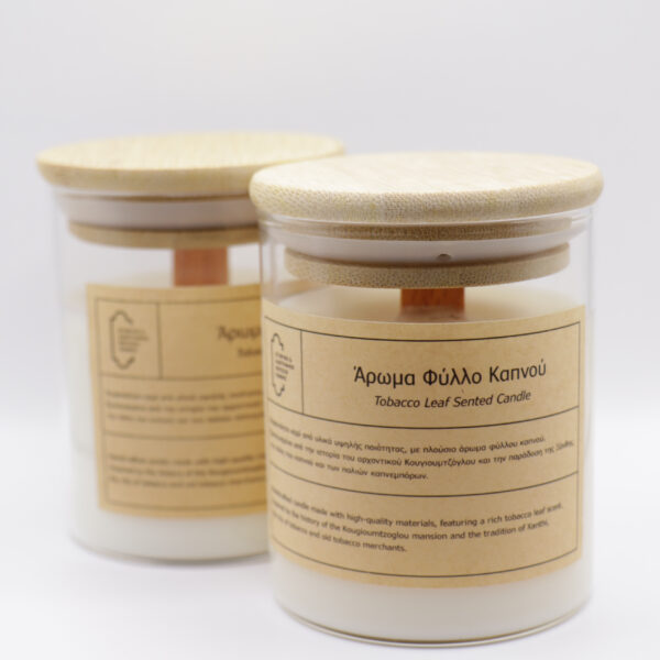 Χειροποίητο κερί με άρωμα φύλλο καπνού